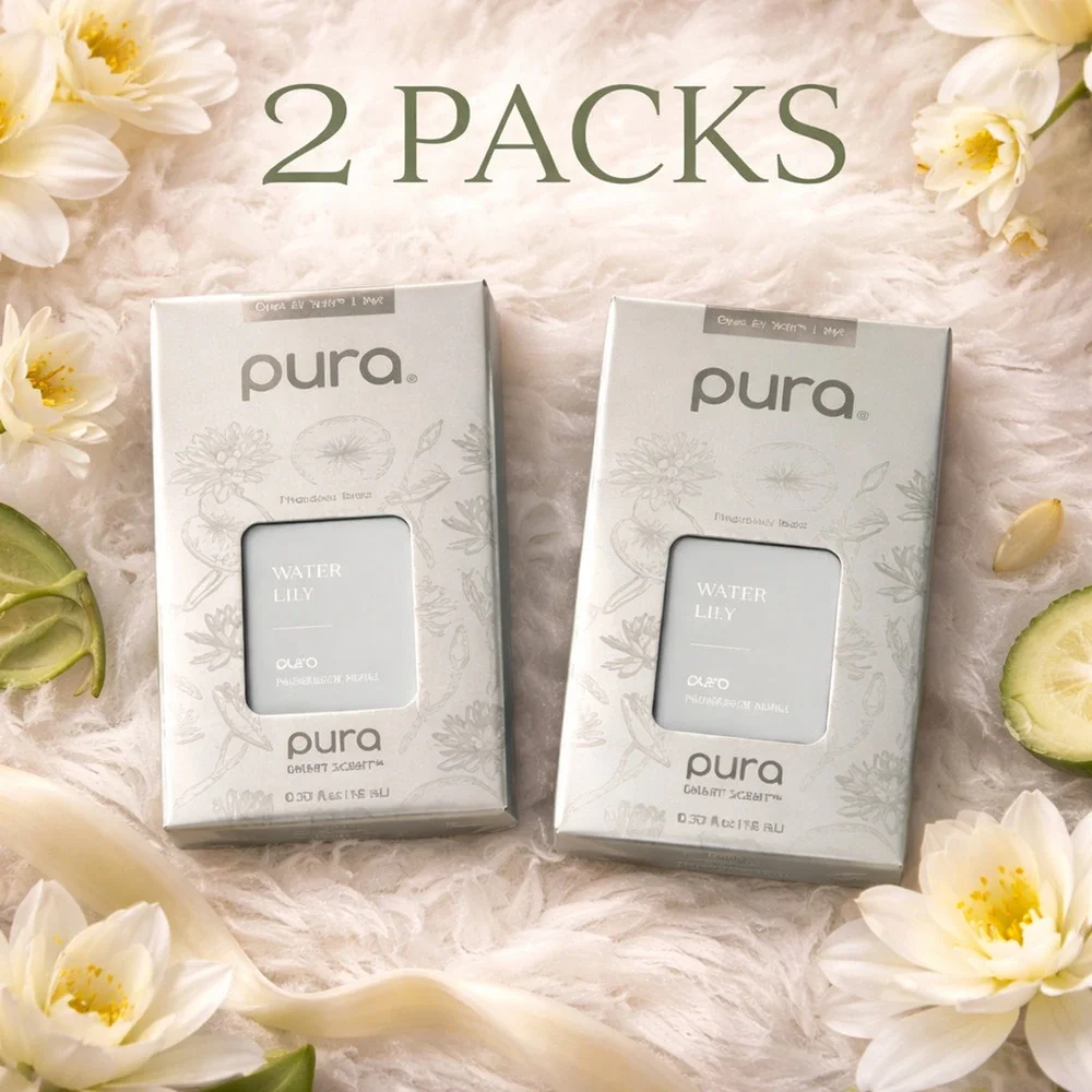 Pura Water Lily Fragrance Refill 2 Pack – Smart Diffuser Fresh Floral Scent Oil